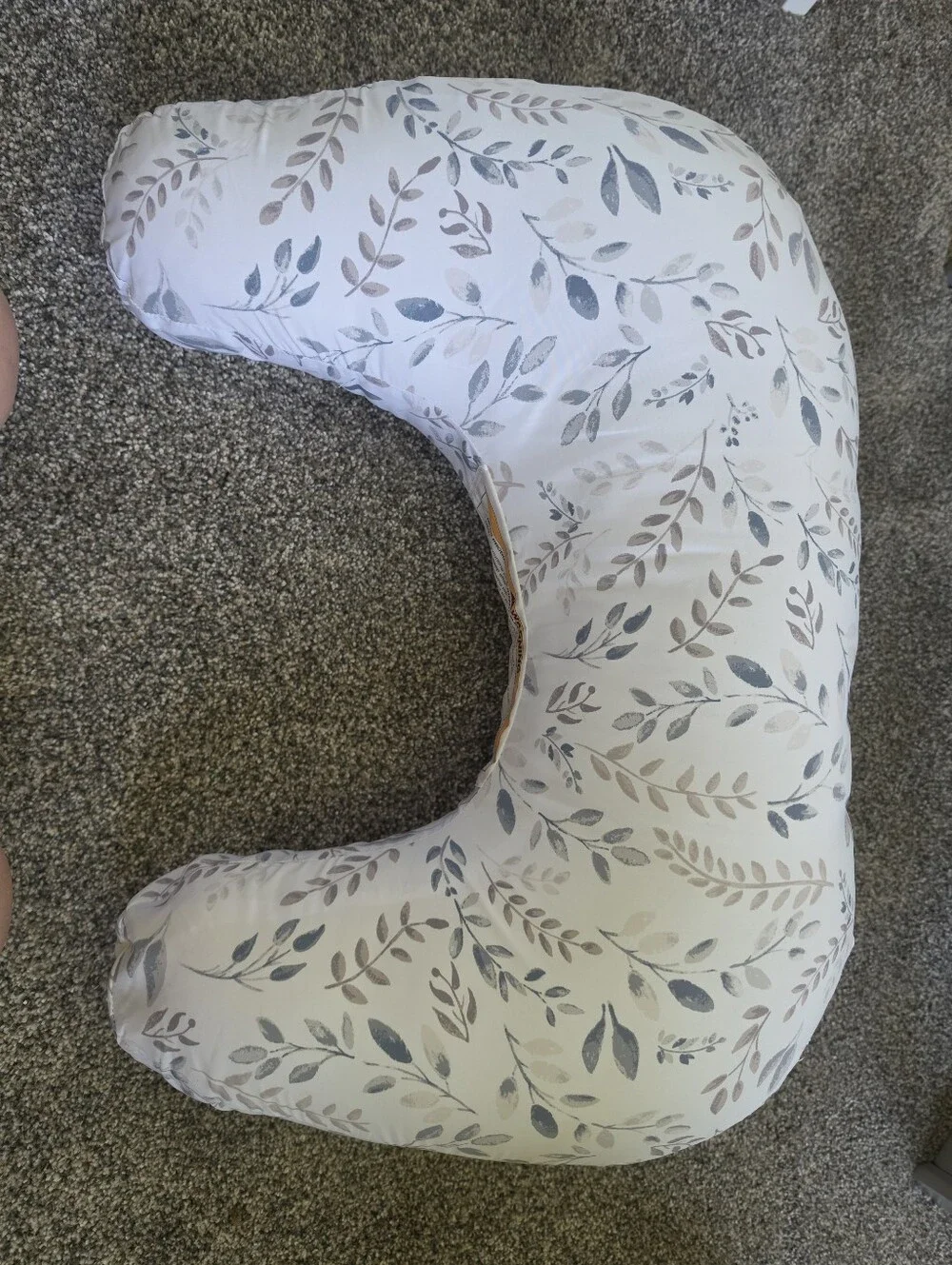 Newer Boppy Nursing Support Pillow in Leaf Print - Cream & Gray
